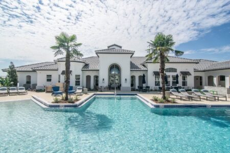 View of Shadetree Apartments in Ruskin, FL from pool front.