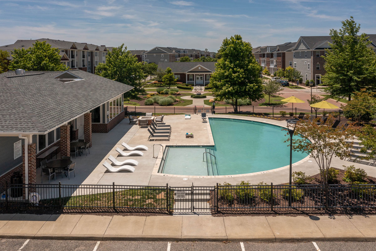 Mutlifamily property pool area